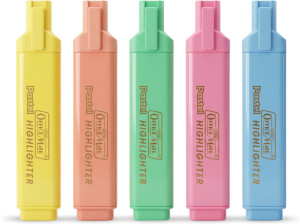 Soni Officemate Pastel Highlighters | Flexible Line Width | Quick Drying & Smudge Proof Ink