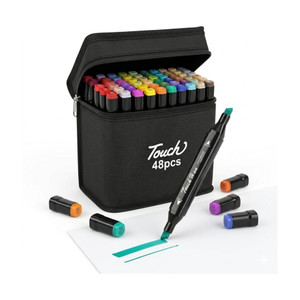 Eduwation 48 PCS Markers Dual Tips Permanent Art Markers Pen 48PCS DUAL TIP ART PEN SET