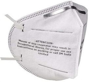 3M 3M 9004IN Anti-Pollution Dust Mask | FFP1 BIS Certified | Foldable Respirator | PM2.5, Dust , Mist & Virus Protection Cloth Mask