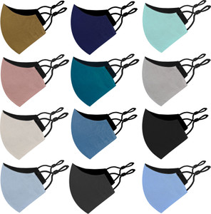 BILDOS 4 Layer Masks For Men Cotton Cloth Face Mask with Adjustable Ear loop For Women and Girls Stylish Cloth Mask With Melt Blown Fabric Layer