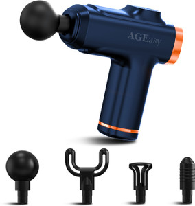 AGEasy Pain Relief Compact Massage Gun 8 Speed, 4 Massage Heads, Rechargable USB Type - C, Handheld Massager