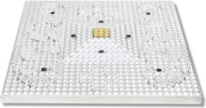 Divya Shri Accupressure Health Care Square Plastic Mat Magnetic Pyramid System Stress Reliever Plate for Activate Body Accupressure Points Through Feet Massager
