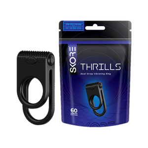 SKORE Thrill Dual Strap Vibrating Ring | 60min Run Time | Waterproof | For Him Massager