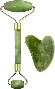 Flipkart SmartBuy Jade Roller Face Massager With Gua Sha,Improves Skin Elasticity,Reduce Wrinkles Natural Massager