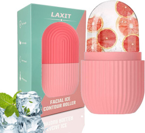 LAXIT Ice Roller For Face Massager Eye Facial Skin Women Men Beauty Silicone Reusable Ice Cube Roller Facial Beauty Tool For Glowing Tightening Skin Care Eye Neck Massager