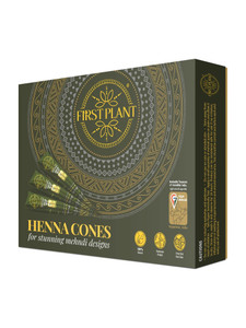FIRST PLANT Natural Henna Cone for Hands & Feet | Body Art Mehendi | Dark Stain | Natural Mehendi