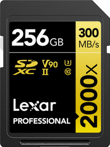 Lexar Professional 2000x 256 GB SDXC Class 10 300 MB/s  Memory Card
