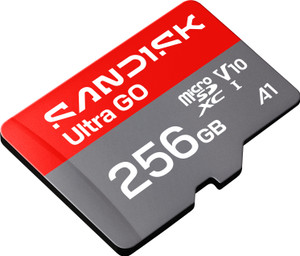 SanDisk SDSQUGN-256G-GN6MN SANDISK Ultra Go microSD 256 GB MicroSDXC Class 10 190 MB/s Memory Card Compatible with Mobile, Computer, Tablet, Camera, Gaming Console