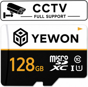 YEWON 128GB Memory Card Class 10 A1 128 GB MicroSD Card Class 10 100 MB/s Memory Card Compatible with Camera, Computer, Gaming Console, Mobile, Tablet