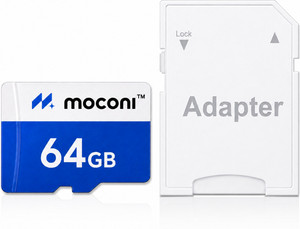 MOCONI 64GB Memory Card U-3/A1/V30 64 GB MicroSD Card Class 10 90 MB/s Memory Card Compatible with Camera, Computer, Mobile, Tablet