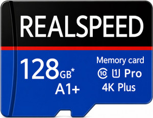 Realspeed MICRO128GB A1 128 GB SD Card Class 10 140 MB/s Memory Card Compatible with Camera, Computer, Gaming Console, Mobile, Tablet