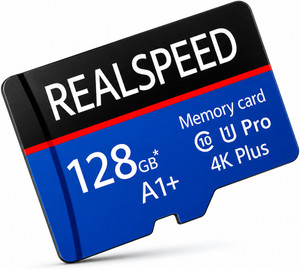Realspeed RSP128G 4K Plus 128 GB MicroSD Card Class 10 140 MB/s Memory Card Compatible with Computer, Gaming Console, Mobile, Tablet