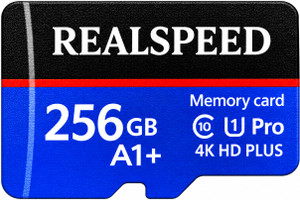 Realspeed Micro RS256G 4K HD 256 GB MicroSD Card Class 10 140 MB/s Memory Card Compatible with Camera, Computer, Gaming Console, Mobile, Tablet