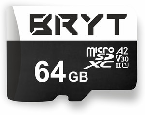 BRYT CL10 UY Memory UHS-1 High Capacity Micro SD Card 64 GB MicroSDHC Class 10 90 MB/s  Memory Card Compatible with Camera, Mobile, Tablet