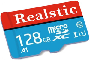Realstic MultiMedia SD Card Ultra 128 GB MMC Class 10 130 MB/s Memory Card Compatible with Mobile, Camera, Computer, Gaming Console, Tablet