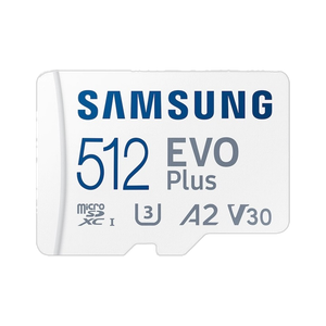 SAMSUNG MB-MC512SA/IN EVO Plus 512 GB MicroSDXC Class 10 160 MB/s Memory Card Compatible with Camera, Computer, Gaming Console, Mobile, Tablet