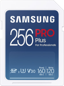 SAMSUNG MB-SD256K/APC PRO Plus 256 GB MicroSDXC Class 10 160 MB  Memory Card Compatible with Camera, Computer, Gaming Console, Mobile, Tablet