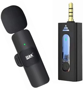 MAK MK35 Mic Single Wireless Compatible for DSLR/Camera/BT Speaker/Mobile Phone Lavalier Wireless Mic