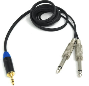 DISINO 3.5mm To Dual XLR Male Y-Splitter Cable - 1/8" TRS Stereo To Two XLR Male Adapter Cord, 3.3 Feet, Unbalanced