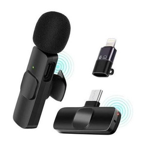 volkano K8 Wireless Microphone Video Recording with Noise Cancellation Mic Supports Type-C Android & iPhone Plug and Play/No Bluetooth