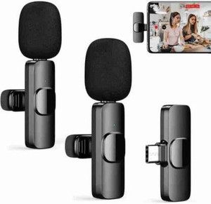 MOBIZAC Professional Grade K9 Wireless Mic for Type C Android Smartphones and iOS Phone Microphones for Video Making