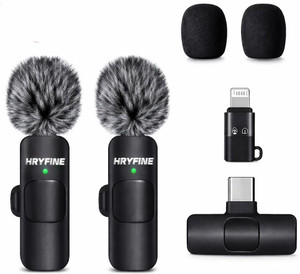 HRYFiNE K9 Furry Lavalier Dual Wireless Mic - Image 1