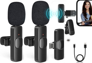 BASS BLING 2 in 1 K9 Wireless, Digital Mini Portable Recording Clip Microphone