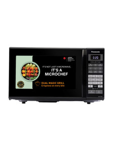 Panasonic 27 L Black Mirror, Heat , stainless steel cavity, Magic Grill Convection Microwave Oven