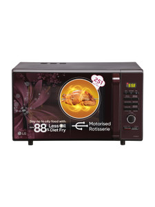 LG 28 L with Diet Fry, Auto Cook Menu, Stainless steel cavity, Pasteurized Milk, 360 degree Motorised Rotisserie for Bar-be-queing, Indian Cuisine, Tandoor Se & Diet Fry Convection Microwave Oven