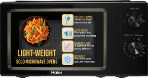 Haier 19 L Inverter Technology, Light Weight, Defrost, 5 Power Levels Solo Microwave Oven