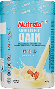 PATANJALI Weight Gainer | High-Calorie Mass Gainer with Vitamins & Khandsari Sugar | Veg Weight Gainers/Mass Gainers