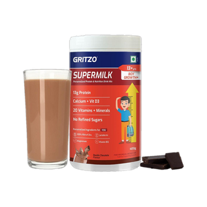 Gritzo SuperMilk Growth+ 13g Protein Powder, Double Chocolate - Image 6