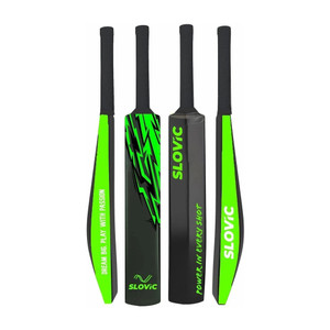 स्लोविक Lightweight Plastic Tennis Cricket Bat for Adults | Indoor & Outdoor| PVC/ प्लास्टिक क्रिकेट  बैट फॉर 15+ Yrs