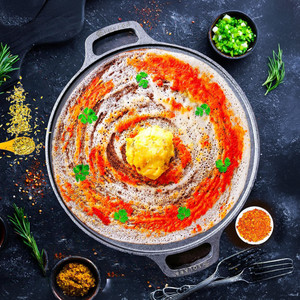 Solara Smooth Cast Iron Tawa With 12inch for Dosa, Chapathi, Paratha, Uttapam Tawa 30 cm diameter