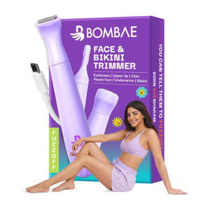Bombae Face & Bikini Trimmer for Women, Hair Remover for Women Trimmer 90 min Runtime 2 Length Settings
