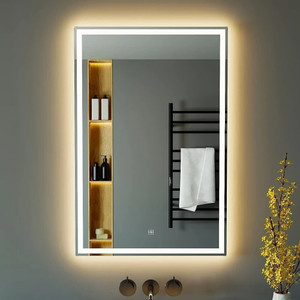 ARC homes & memorials Wall Mounted 15*18 inch Led with Touch Sensor & 3 Mode Lighted Mirror