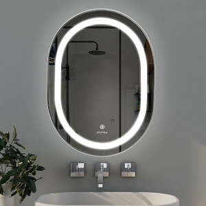 Plantex LED Mirror For Room with Touch Sensor/Designer Mirror for Bathroom(18x24 Inch) Lighted Mirror
