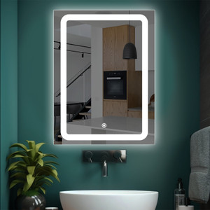 Sunsyze Premium Led Mirror with Touch Sensor, 3 Color Light(Warm, Natural & White Light) Decorative Mirror
