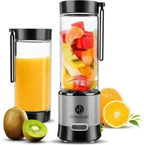 HOMEBASIC Portable Blender Juicer 450ml High Borosilicate Glass Smoothies Juices Shakes 700 W Juicer Mixer Grinder
