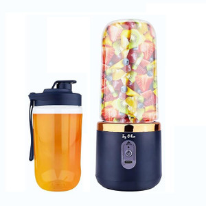Home Bargains Portable USB Rechargeable Blender 400| 6 Blade Juicer Mixer Grinder 50 W Juicer