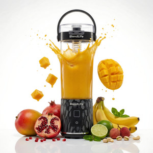 BlendLife Nova Portable Blender, 600ml, 12-Blades, 2400mAh, Made in Bharat, BIS Certified 150 W Juicer Mixer Grinder
