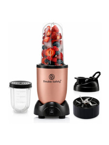 Double Safety Blender 500W for Smoothies, Shakes, Chutney & Dry Grinding 500 W Juicer Mixer Grinder