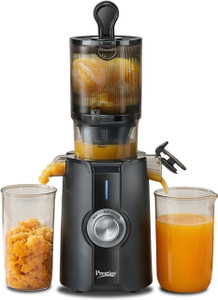 Prestige Natura Cold Press Juicer|Reverse Function Prevents Clogs|Juice & Pulp Collectors 200 W Juicer