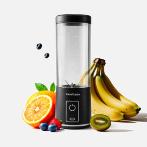 InstaCuppa Portable Blender Bottle – USB Rechargeable | 450 ML | 304 Stainless Steel Blades 240 W Juicer Mixer Grinder