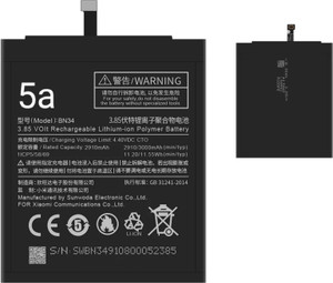 MATSV Mobile Battery For  Xiaomi 5A/ Redmi 5A/ Mi 5A/ BN34/ 3000mAh