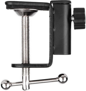 BROLAVIYA Base Clamp Mount for Microphone Boom Scissor Arm, Table C Clip for arm Stand Mobile Holder