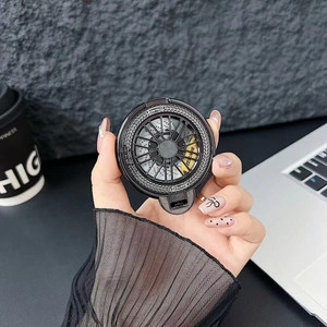 Hoccroxx Mobile Protective Ring Stand Holder, Vintage Wheel Design Black Mobile Holder