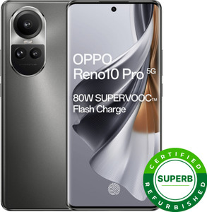 Refurbished) OPPO Reno10 Pro 5G (Silvery Grey, 256 GB) Price in