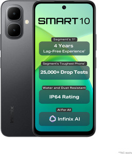 Infinix SMART 10 (Sleek Black, 64 GB)