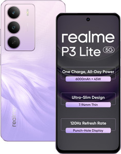 realme P3 Lite 5G Charger in the Box (Purple Blossom, 128 GB)